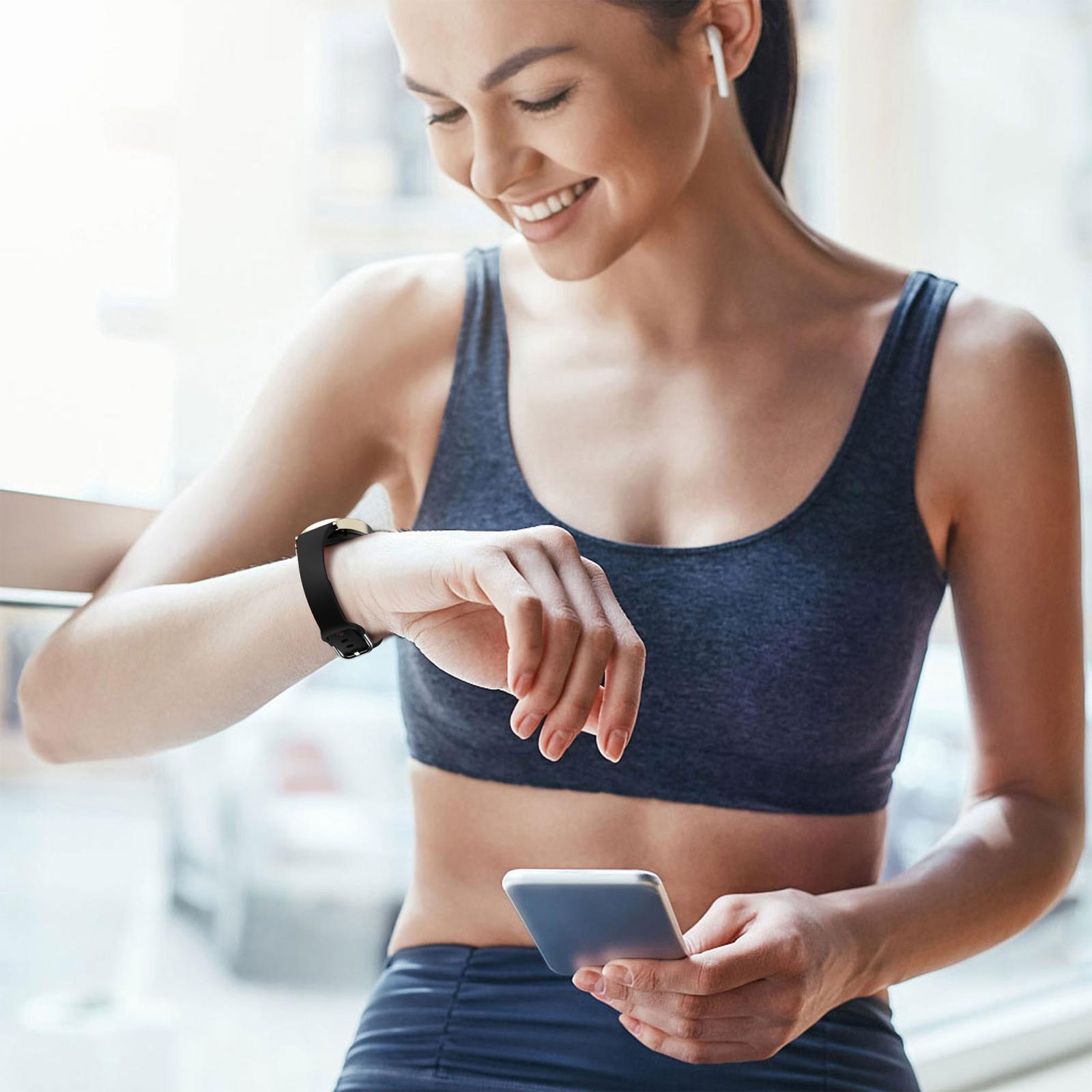 For Samsung Galaxy Watch FE - 7 - 6 - 5 - 4 Slim Silicone Watch Band(Black)