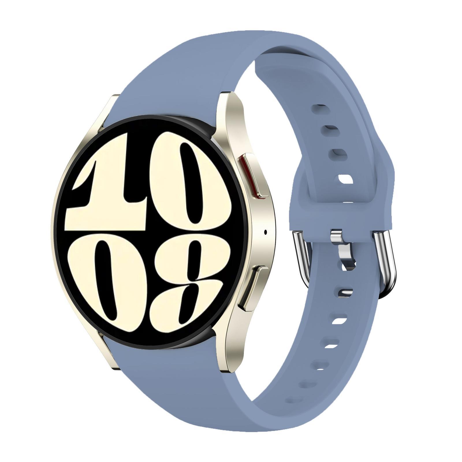 For Samsung Galaxy Watch FE - 7 - 6 - 5 - 4 Slim Silicone Watch Band(Black)