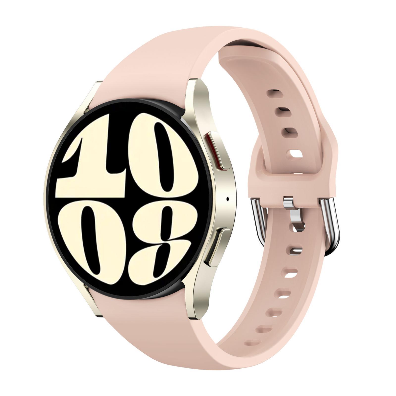 For Samsung Galaxy Watch FE - 7 - 6 - 5 - 4 Slim Silicone Watch Band(Black)