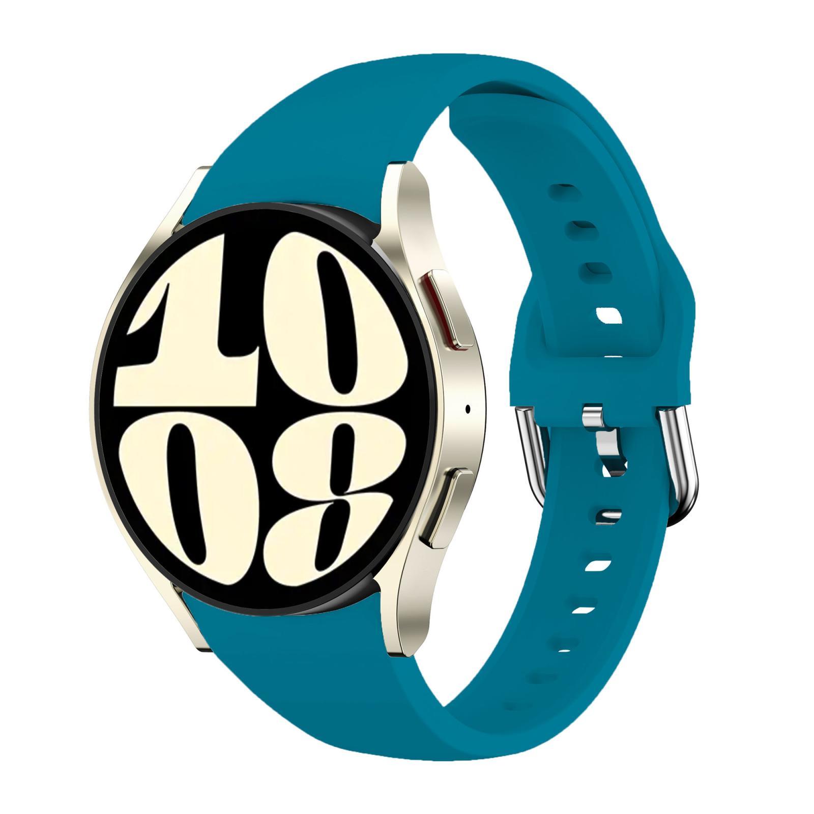 For Samsung Galaxy Watch FE - 7 - 6 - 5 - 4 Slim Silicone Watch Band(Black)