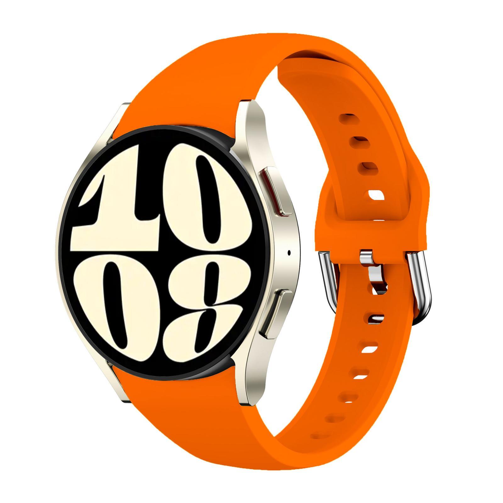 For Samsung Galaxy Watch FE - 7 - 6 - 5 - 4 Slim Silicone Watch Band(Black)